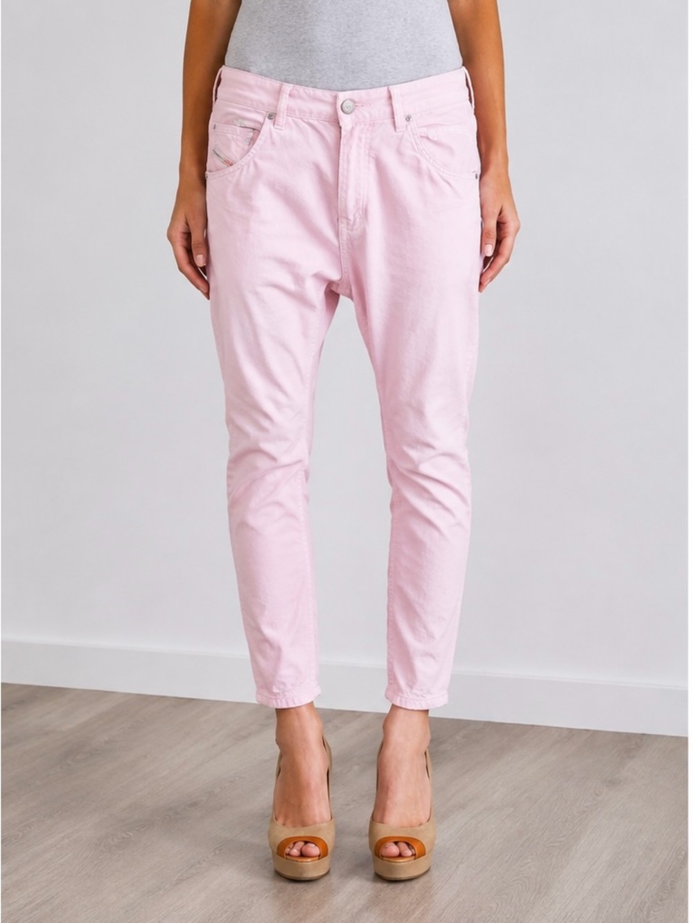 Diesel Fayza JoggJeans Pink Boyfriend Tapered Jeans Pants W26 - Picture 3 of 15